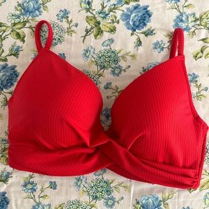 Shade & Shore - Red Criss-Cross Bikini Top